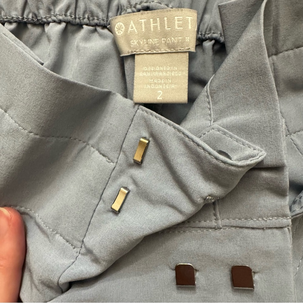 Athleta Skyline Pant II Tie Waist Light Blue LightWeight Size 2 - Picture 5 of 11